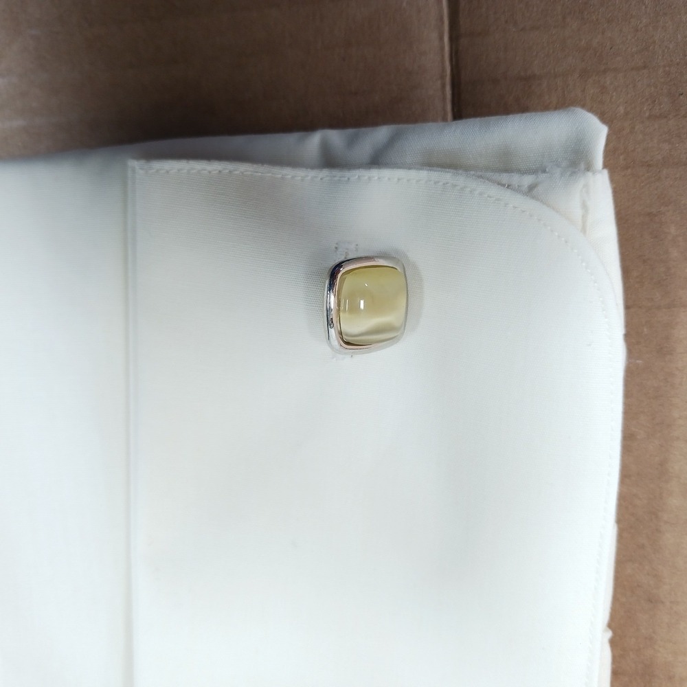 Jean-Paul Germain Mens Dress Shirt 16.5 32/33 Cream French Cuff Super Soft 615FC - Picture 3 of 9